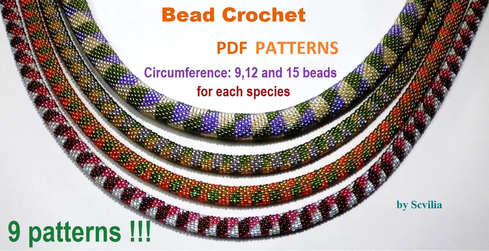 Bead Crochet rope patterns "Jujube" 1 Bead Crochet rope patterns "Jujube"