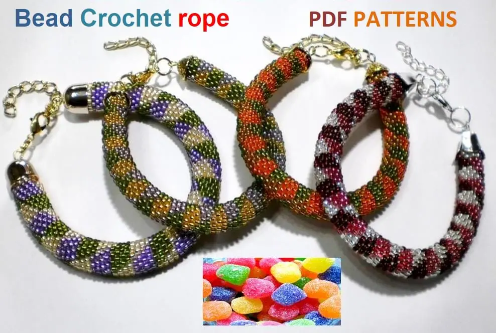 Bead Crochet rope patterns "Jujube" 2 Bead Crochet rope patterns "Jujube" - Image 2