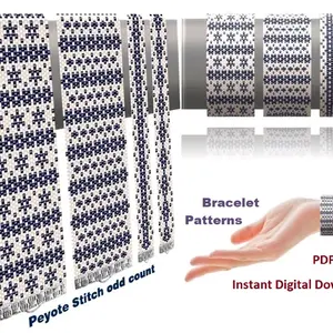 Cuff Bracelet Odd Peyote Stitch Bead Patterns