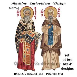 Saints Cyril and Methodius embroidery design