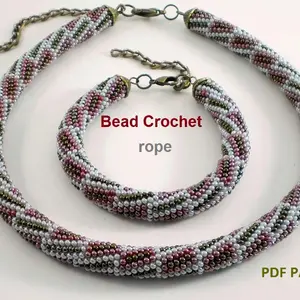 Bead Crochet Rope patterns,Spiral Harness