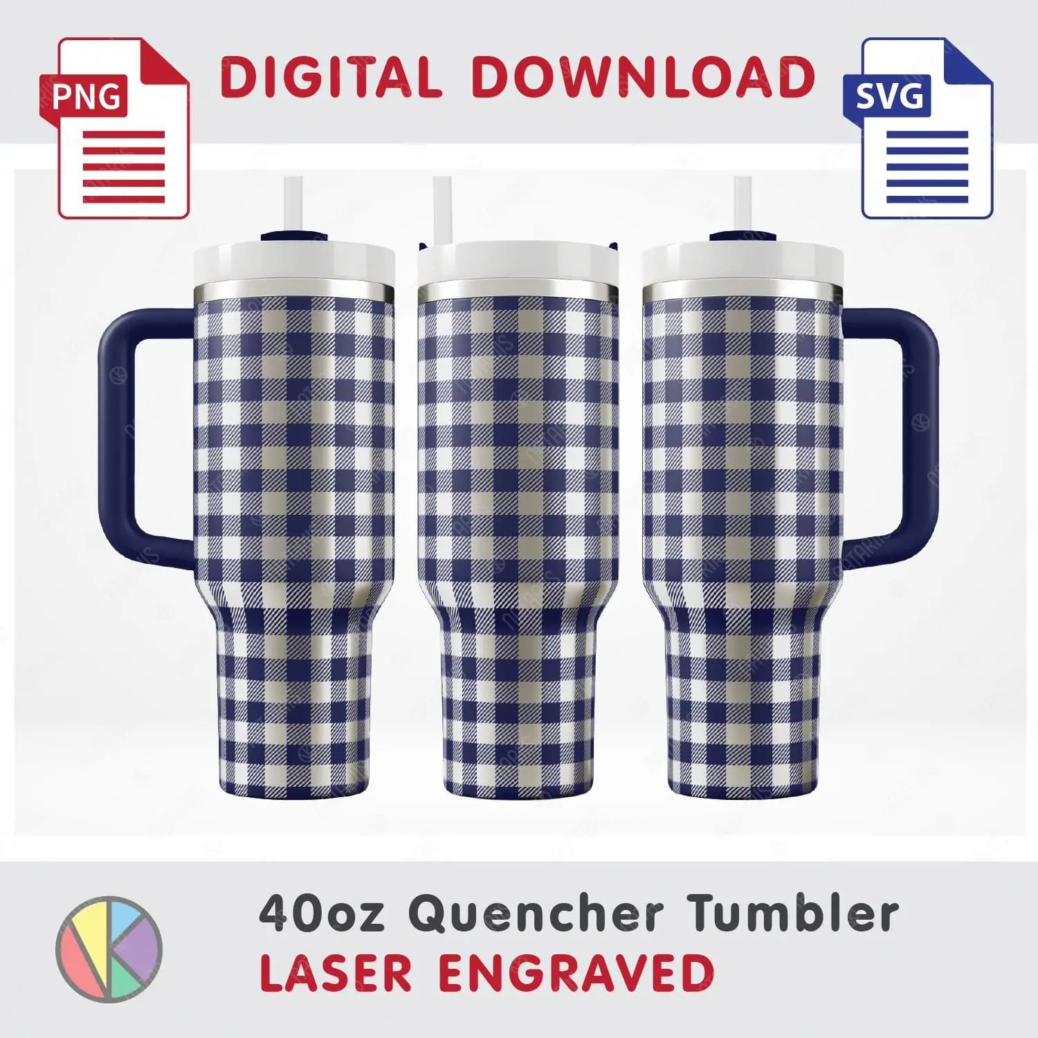Abstract Pattern – Laser Engraved – 40oz Quencher Tumbler.