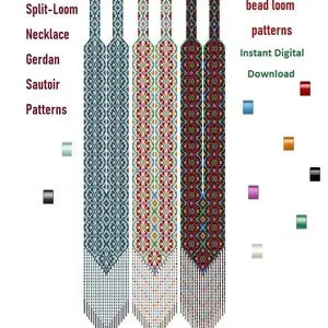 Bead loom patterns Gerdan-Split-Loom Necklace,weaving loom