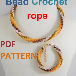 Bead Crochet Rope patterns, Spiral Harness
