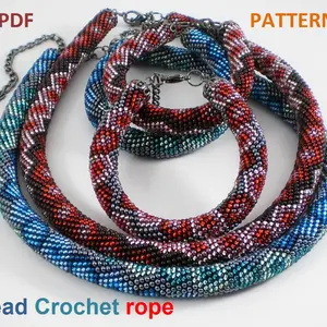 Bead Crochet Rope patterns,Spiral Harness