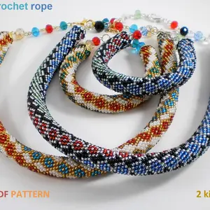 Bead Crochet Rope patterns,Spiral Harness