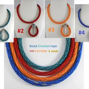 Bead crochet rope patterns, Spiral Harness