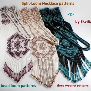 Gerdan-Split-Loom Necklace,Beaded Sautoirs,weaving