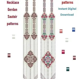 Gerdan-Split-Loom Necklace,Beaded Sautoirs,weaving