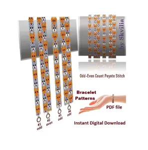 Cuff Bracelet Even & Odd Peyote Stitch Patterns