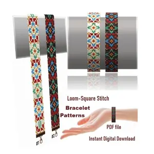 Cuff Bracelet Loom Stitch, Bead Patterns