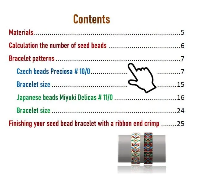 Cuff Bracelet Loom Stitch, Bead Patterns 4 Cuff Bracelet Loom Stitch, Bead Patterns - Image 4