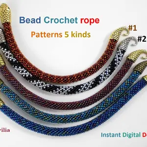 Bead Crochet Rope patterns,Spiral Harness