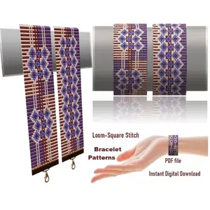 Cuff Bracelet Loom Stitch, Bead Patterns