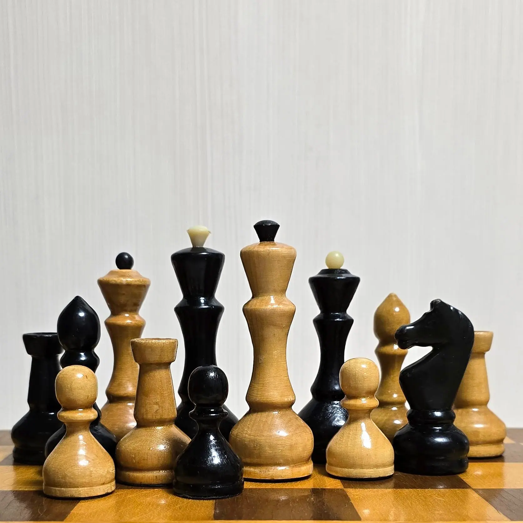 Soviet Vintage Wooden Chess Set Unost/Youth 1980 with Chessboard 1 Soviet Vintage Wooden Chess Set Unost/Youth 1980 with Chessboard