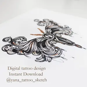 Butterfly Tattoo Design Moth Tattoo Idea Sketch Stencil