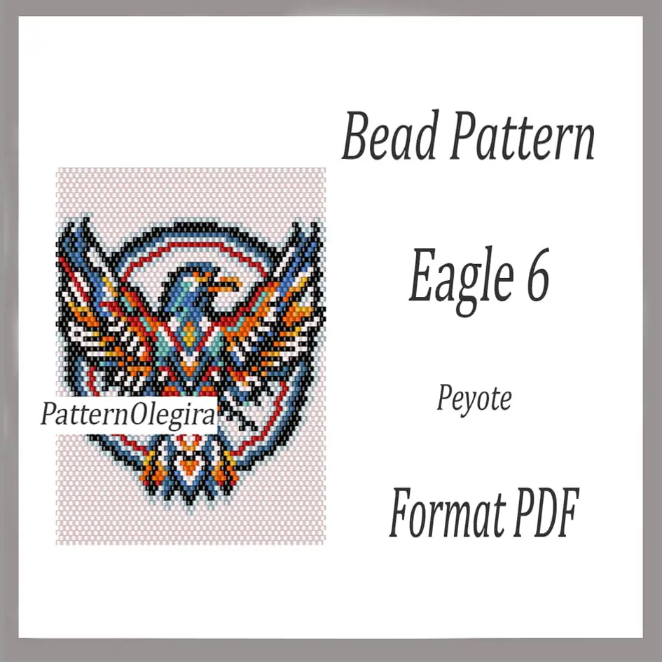 EAGLE 6 Tapestry bead pattern PDF Bead picture pattern peyote 1 Eagle 5 bead pattern Eagle bead tapestry pattern Bead Eagle patterns Olegirabeadpatterns