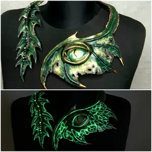 Unique leather necklace