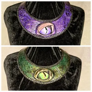 Unique leather necklace