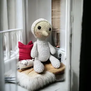 The gnome from the game Samorost, a knitted toy