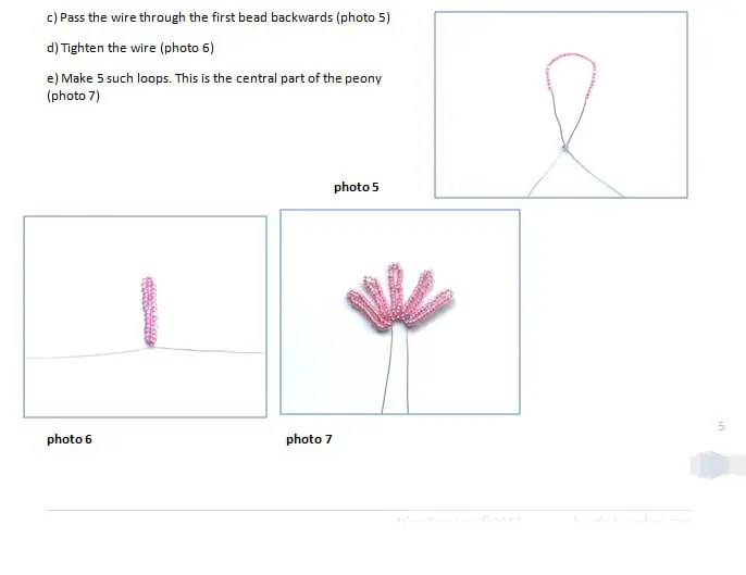 Beaded Flower pattern rose, peony, cornflower 11 Beaded Flower pattern rose, peony, cornflower - Image 11