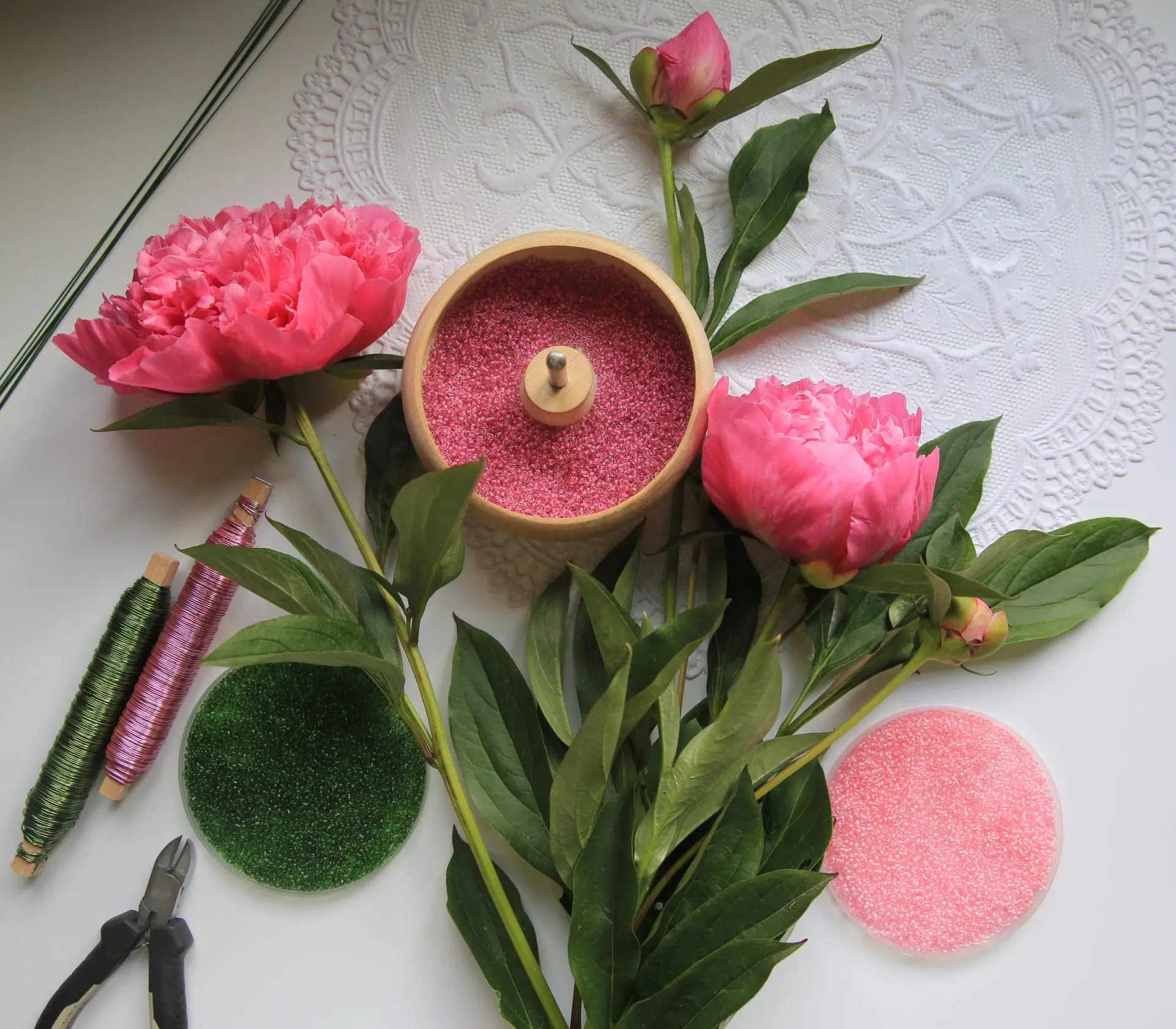 Beaded Flower pattern rose, peony, cornflower 10 Beaded Flower pattern rose, peony, cornflower - Image 10
