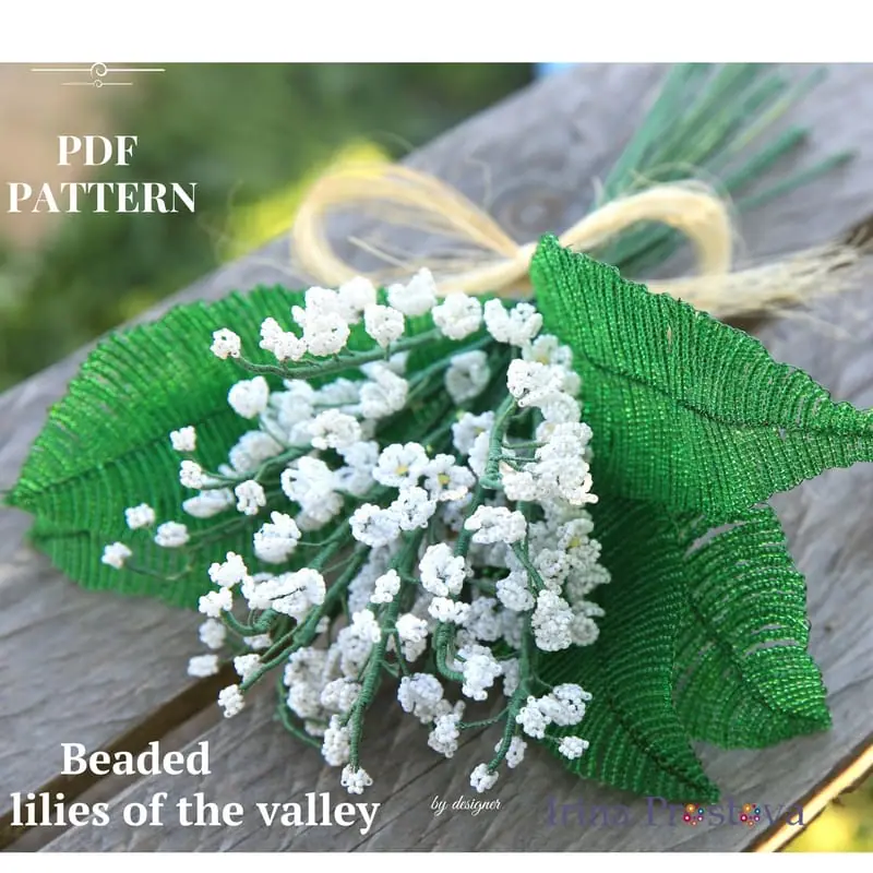 Beaded flowers pattern,lilac, lily of the valley, hyacinth, tulip 12 Beaded flowers pattern,lilac, lily of the valley, hyacinth, tulip - Image 12