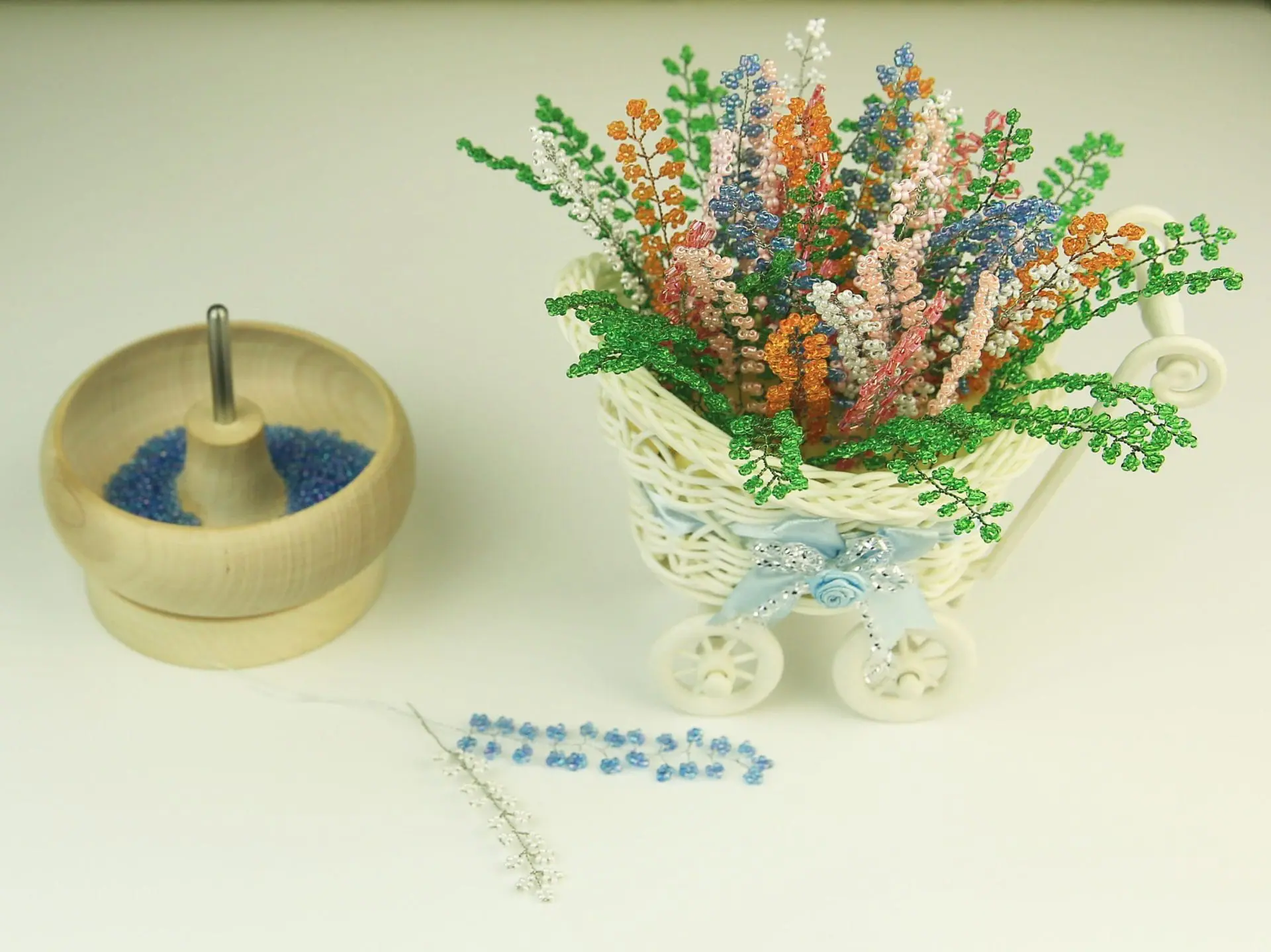 Beaded Flower pattern Heather 3 Beaded Flower pattern Heather - Image 3