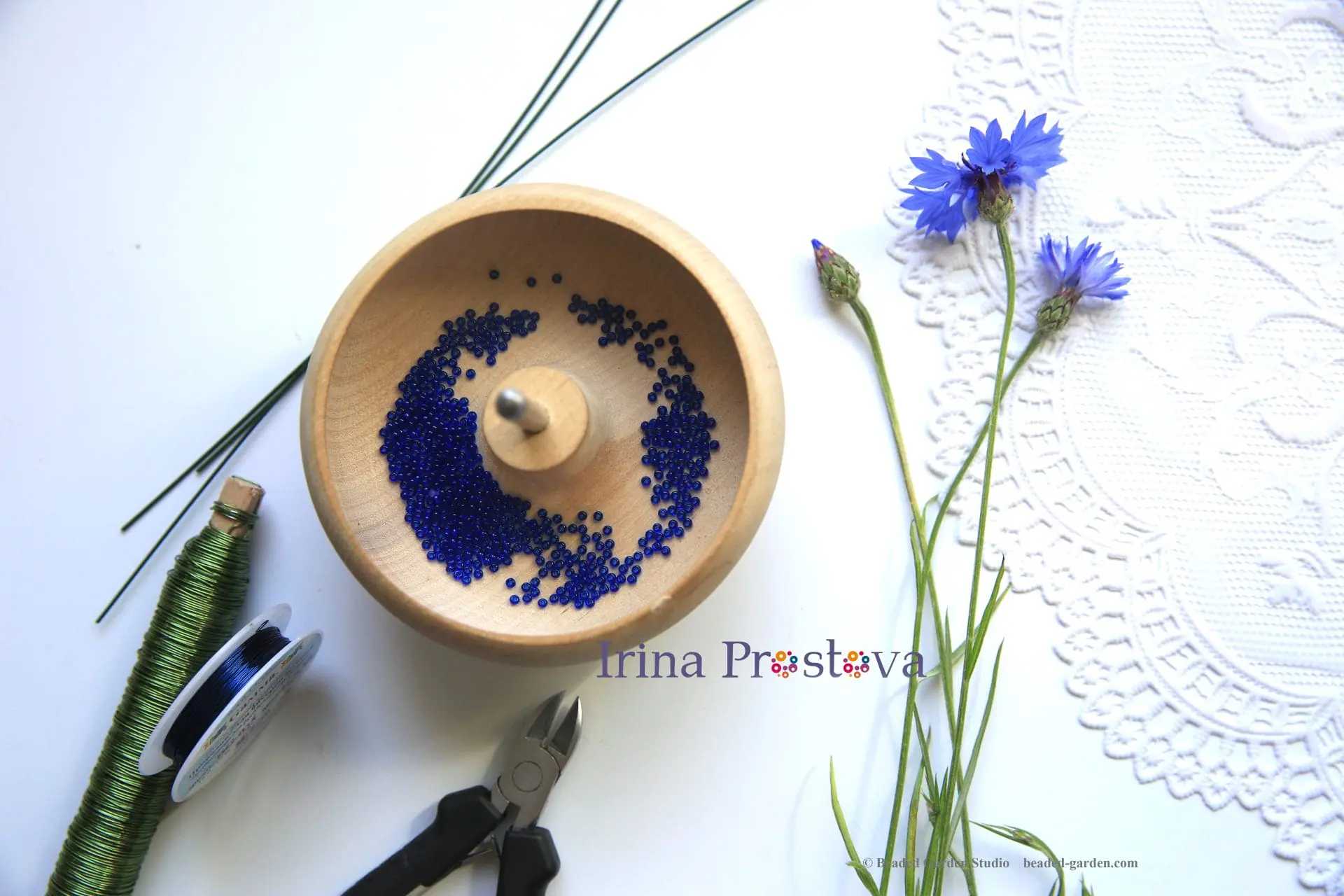 Beaded Flower pattern rose, peony, cornflower 19 Beaded Flower pattern rose, peony, cornflower - Image 19