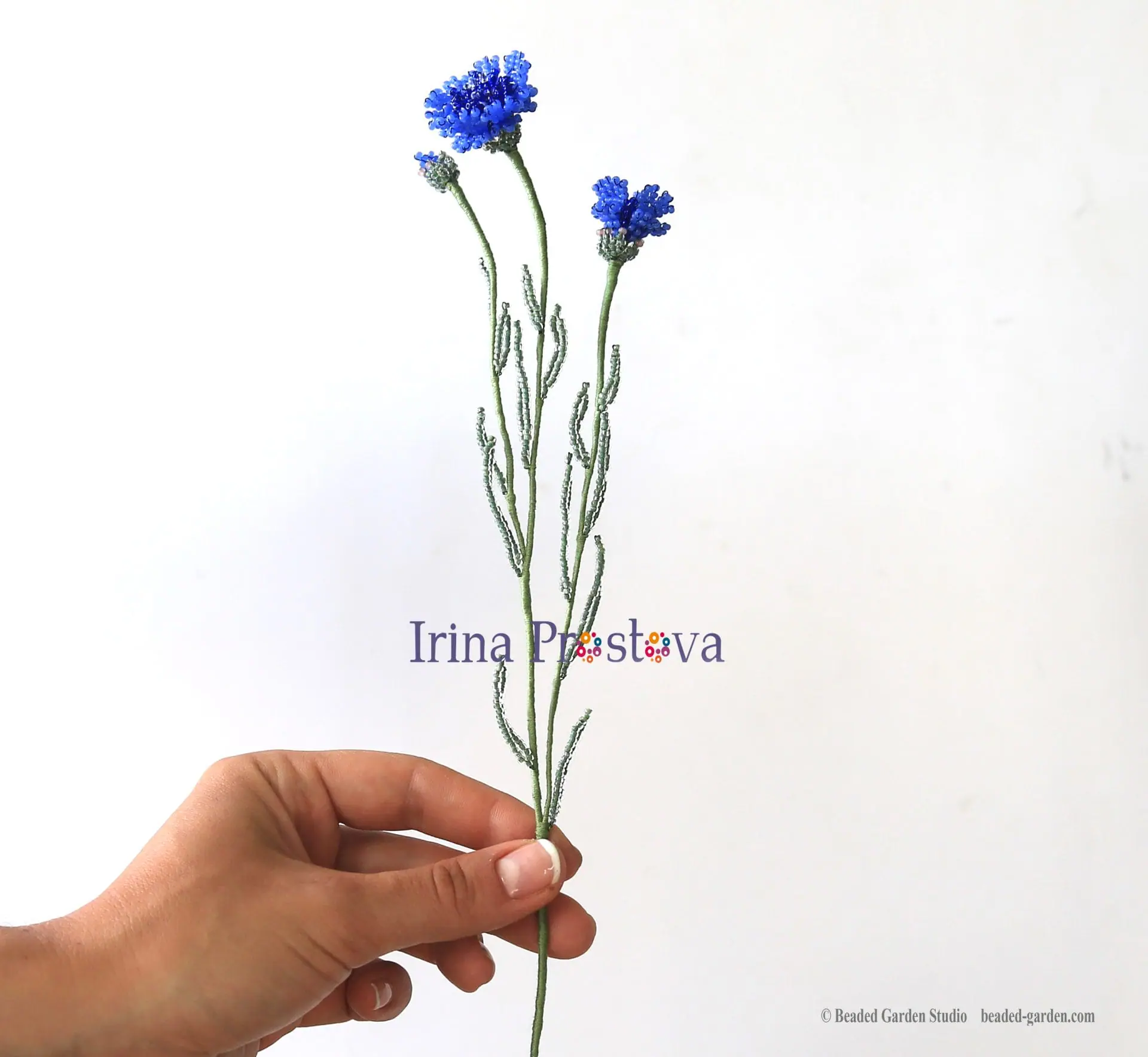 Beaded Flower pattern rose, peony, cornflower 21 Beaded Flower pattern rose, peony, cornflower - Image 21