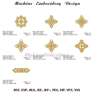 Set of crosses embroidery designs
