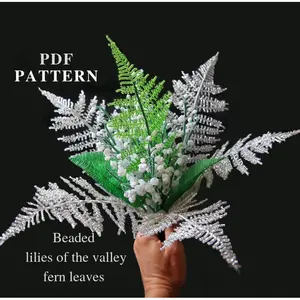 Beaded Flower pattern lily of the valley,fern