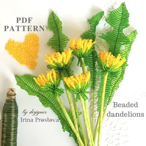 Beaded Flower pattern dandelion