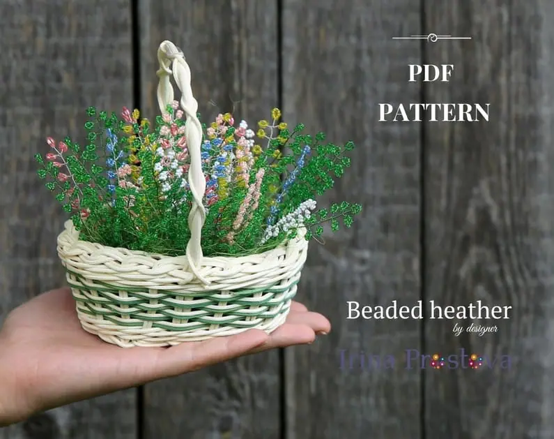 Beaded Flower pattern Heather 1 Beaded Flower pattern Heather