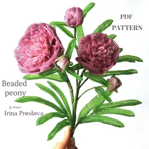 Beaded Flower pattern peony