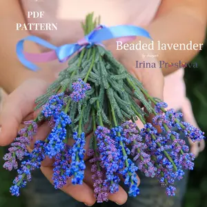 Beaded Flower pattern lavender
