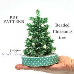 Beaded Christmas tree pattern