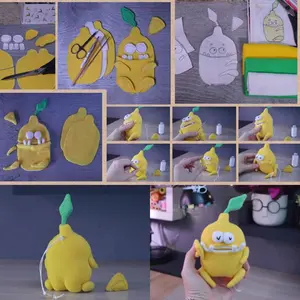 Lemon Plush PDF Pattern – Cute DIY Soft Toy with Pocket