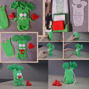 Broccoli Plush Pattern – PDF Soft Toy with Secret Mouth