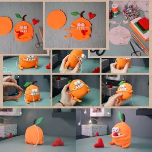 Fruit Trio Plush Pattern – Orange, Pear & Apple PDF Set
