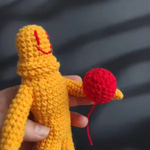 Partyrager from the Backrooms, knitted toy