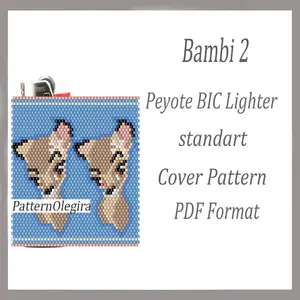 Bambi 2 beading lighter cover pattern Beading patterns Bead peyote pattern Olegirabeadpatterns