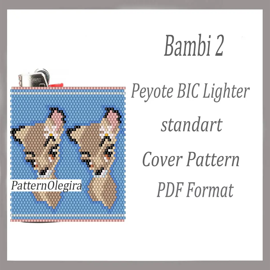 Bambi 2 bead cover lighter BIC Olegirabeadpatterns