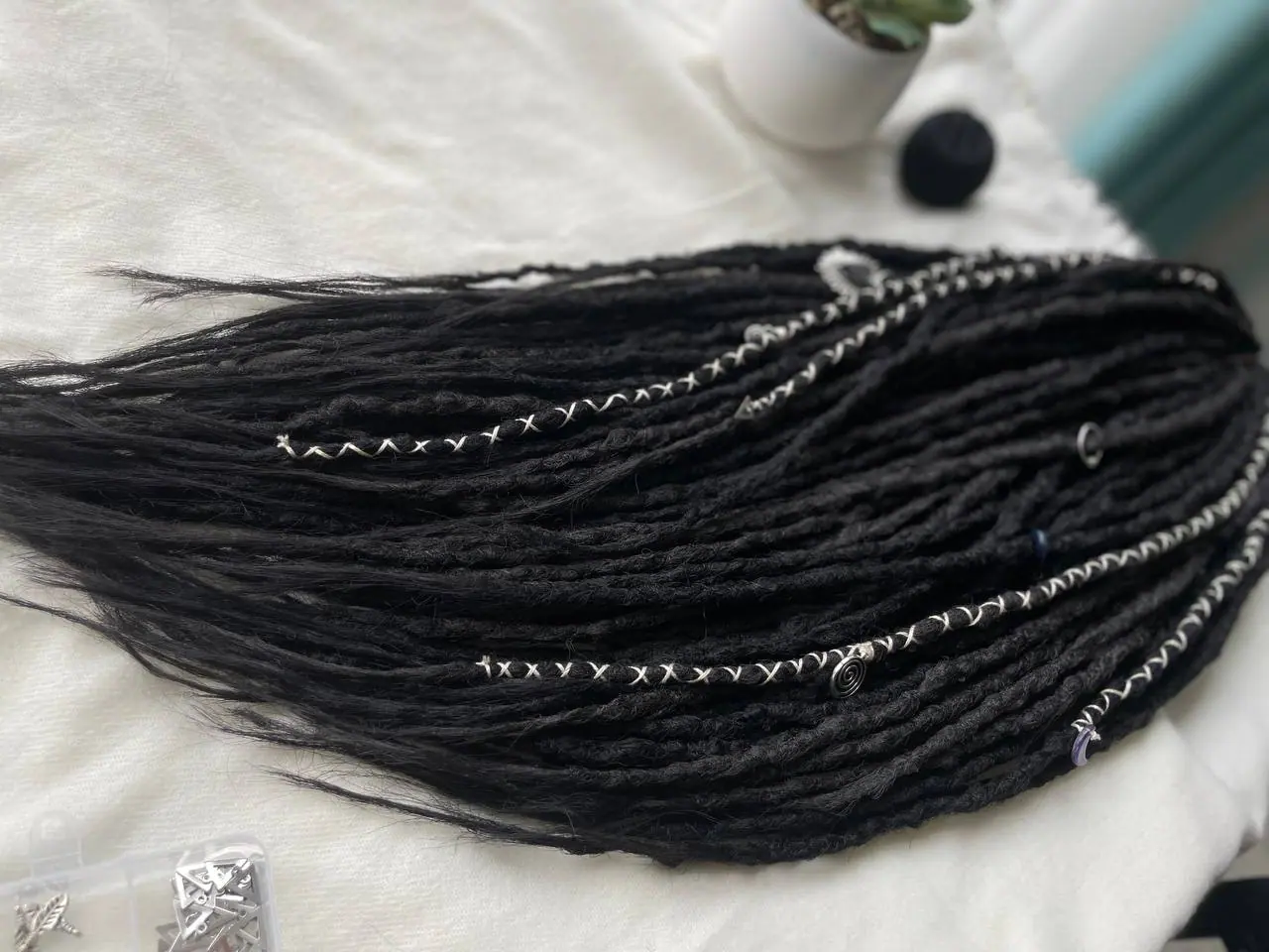 hooked synthetic black dreads de dreadlocks 5 hooked synthetic black dreads de dreadlocks - Image 5