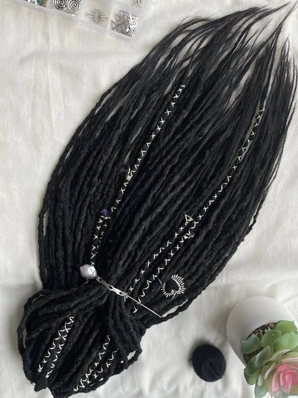hooked synthetic black dreads de dreadlocks 7 hooked synthetic black dreads de dreadlocks - Image 7