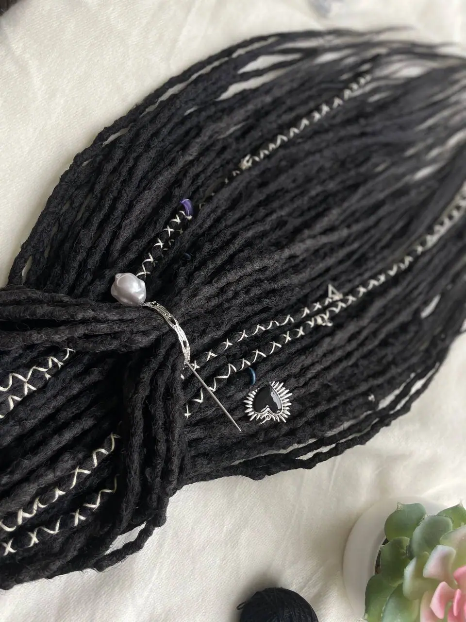 hooked synthetic black dreads de dreadlocks 8 hooked synthetic black dreads de dreadlocks - Image 8