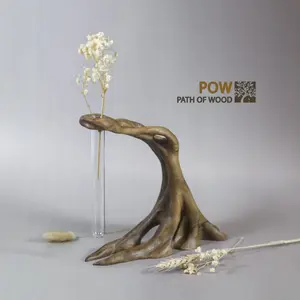 Flower vase /Aroma Diffuser (material – Walnut) Hand Made Carving