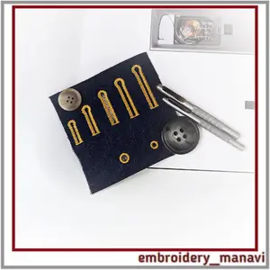 Sewing embroidery set – Button loop for outerwear and eyelets