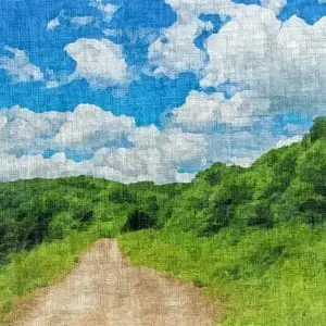 Painting - "Road to Green Tranquility''