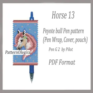 Horse 13 Bead pen wraps pattern Horse beading pattern Bead cover pen pattern Beading Horse Olegirabeadpatterns